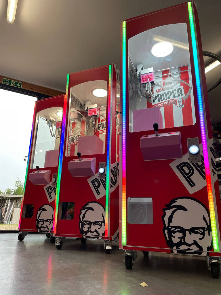 Branded arcade prize cranes