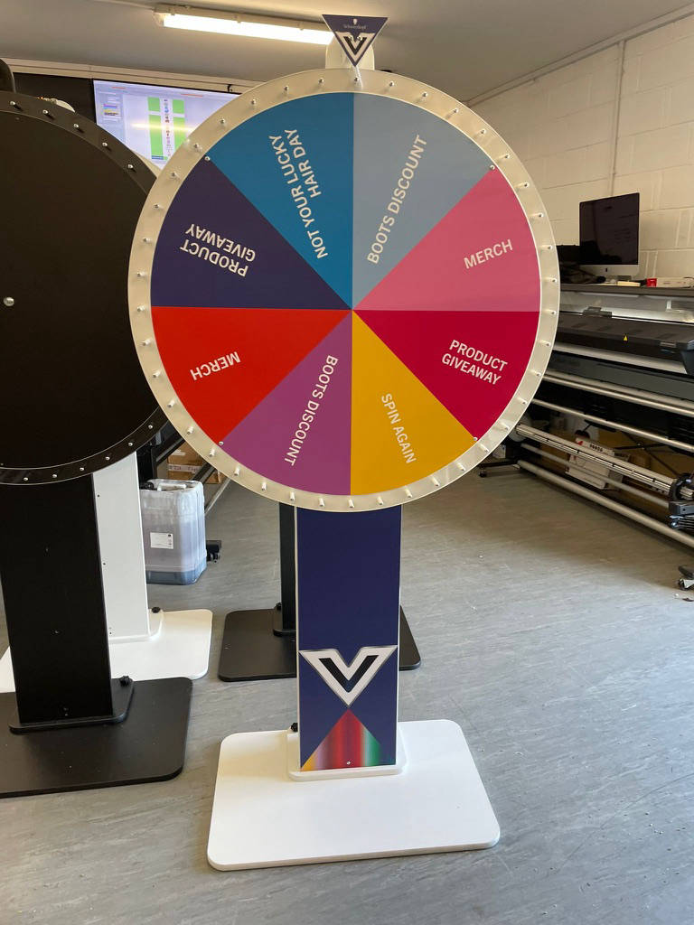 Spinning prize wheel makers