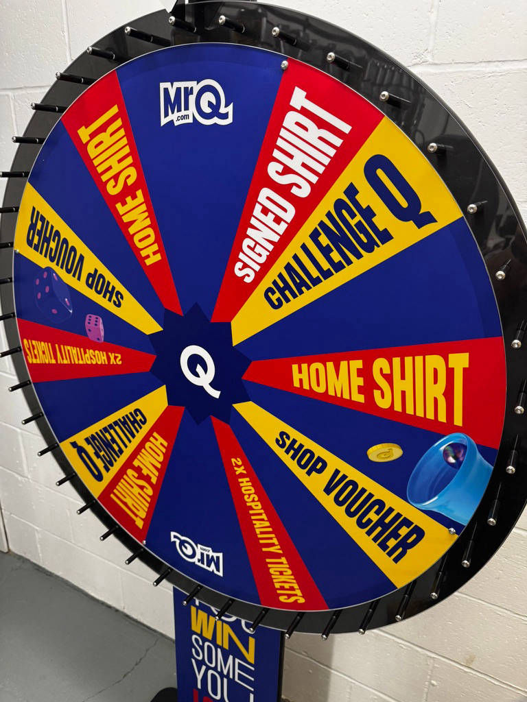 Promotional prize wheel of fortune game