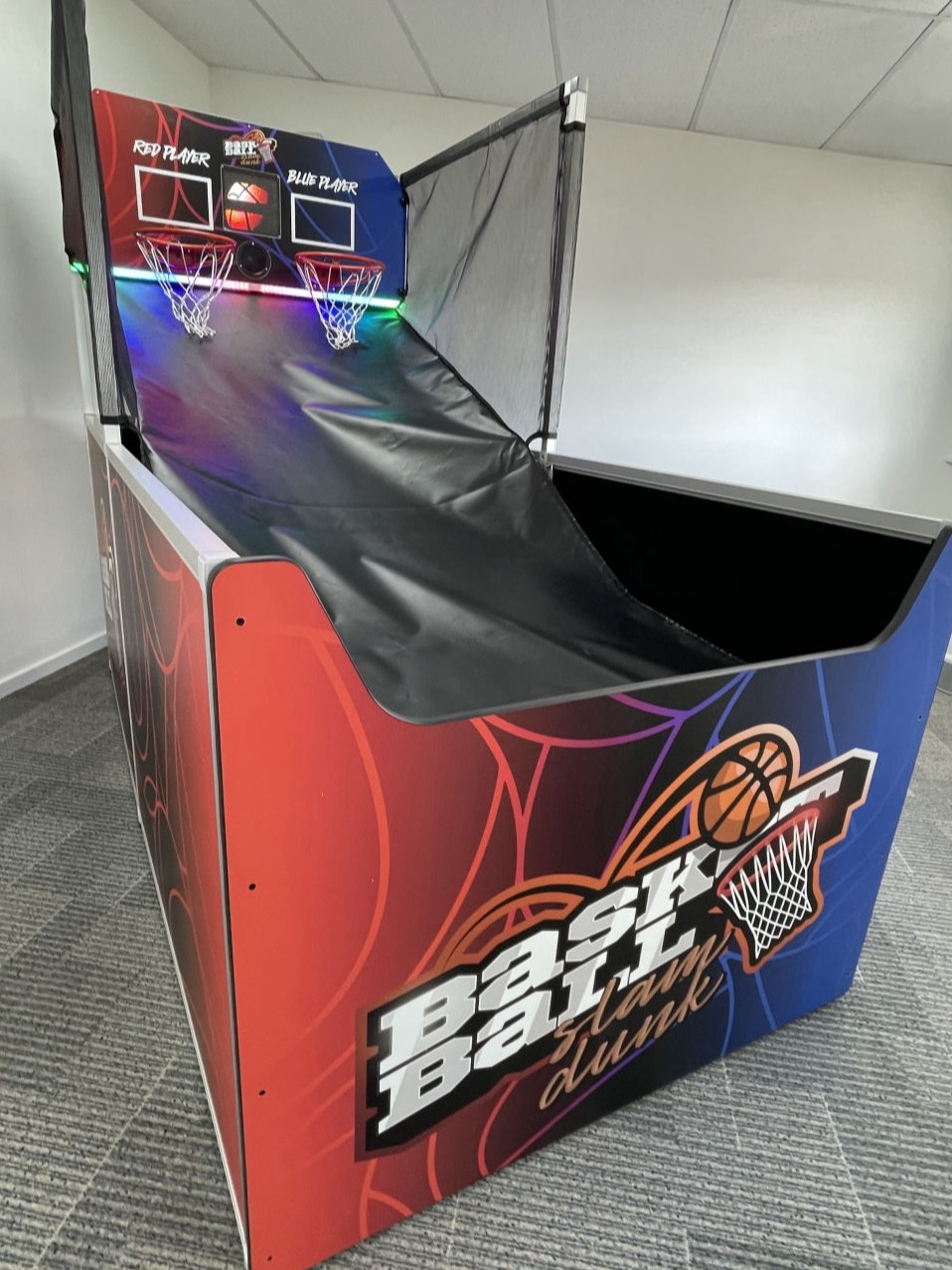 Electronic double shot basketball games