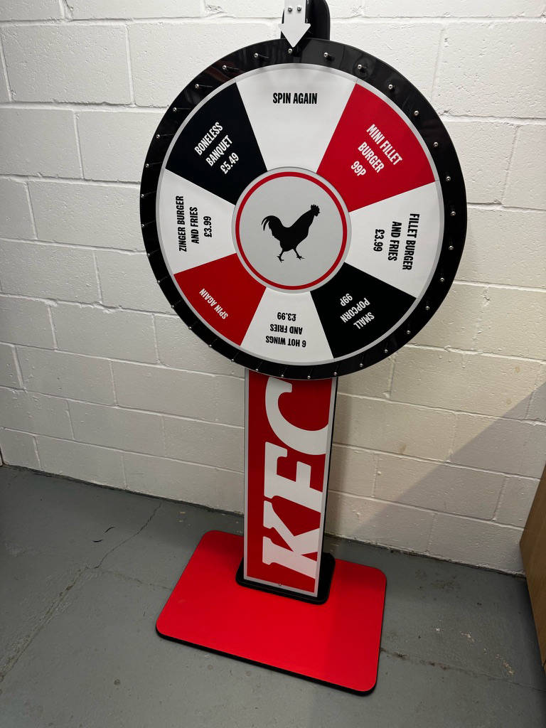Fast food spinning wheel game