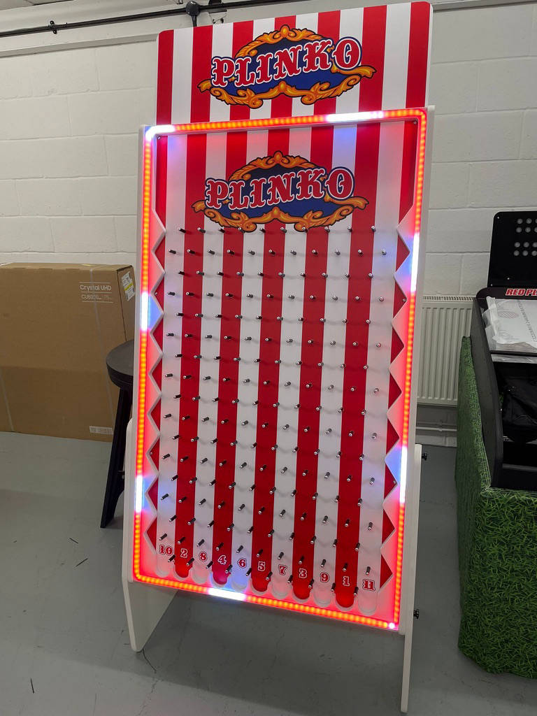 Mega plinko board with LED surround