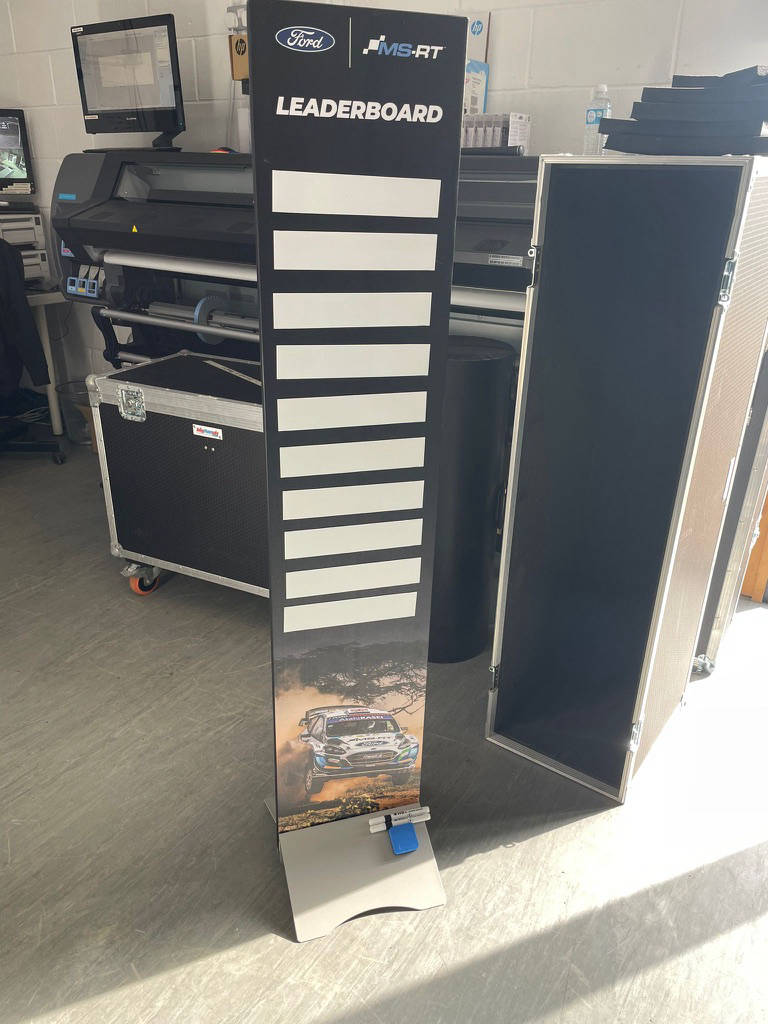 Custom branded dry wipe magnetic leader board