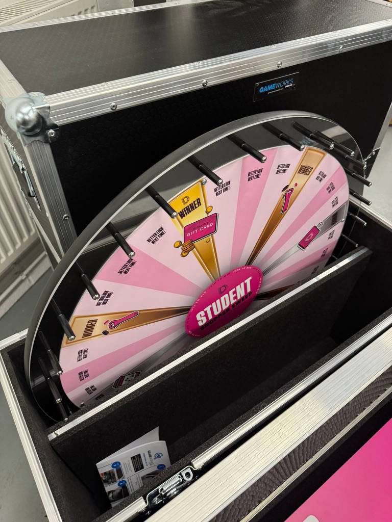 Prize wheel flight cases