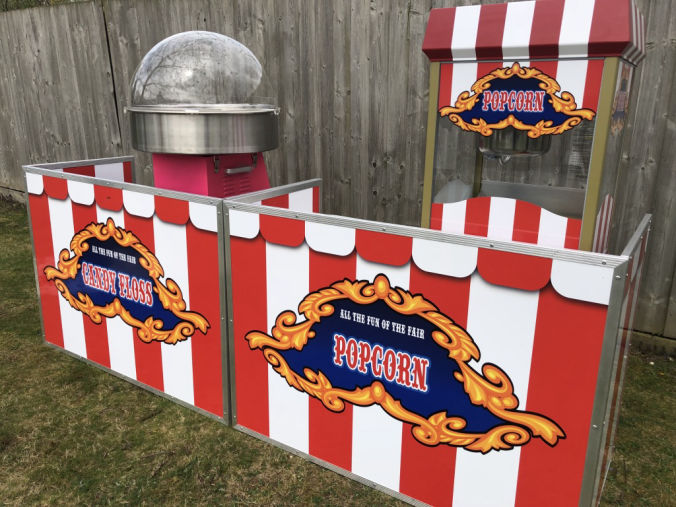 Bespoke manufactured food stands for popcorn and candyfloss