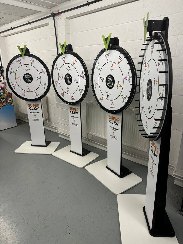 Promotional spinning wheels