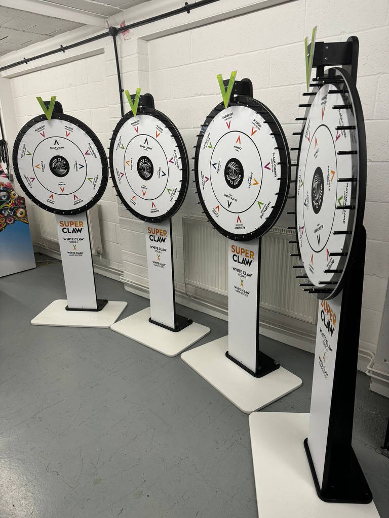 Promotional spinning wheels