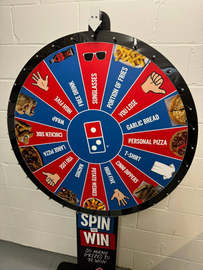 Exhibition stand games spinning wheel