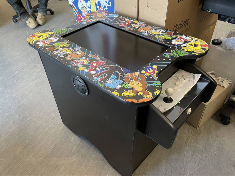 Cocktail arcade machine