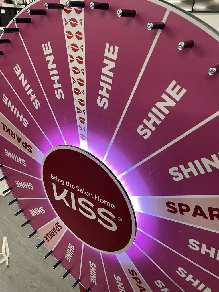 Light up prize wheel