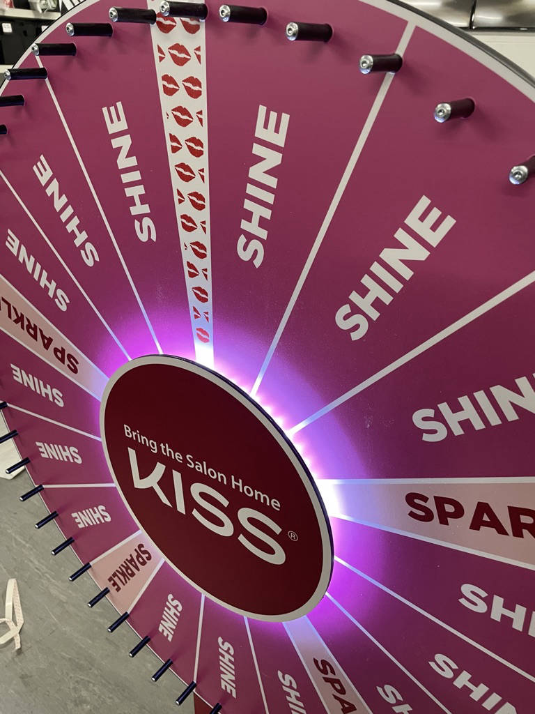 Light up prize wheel
