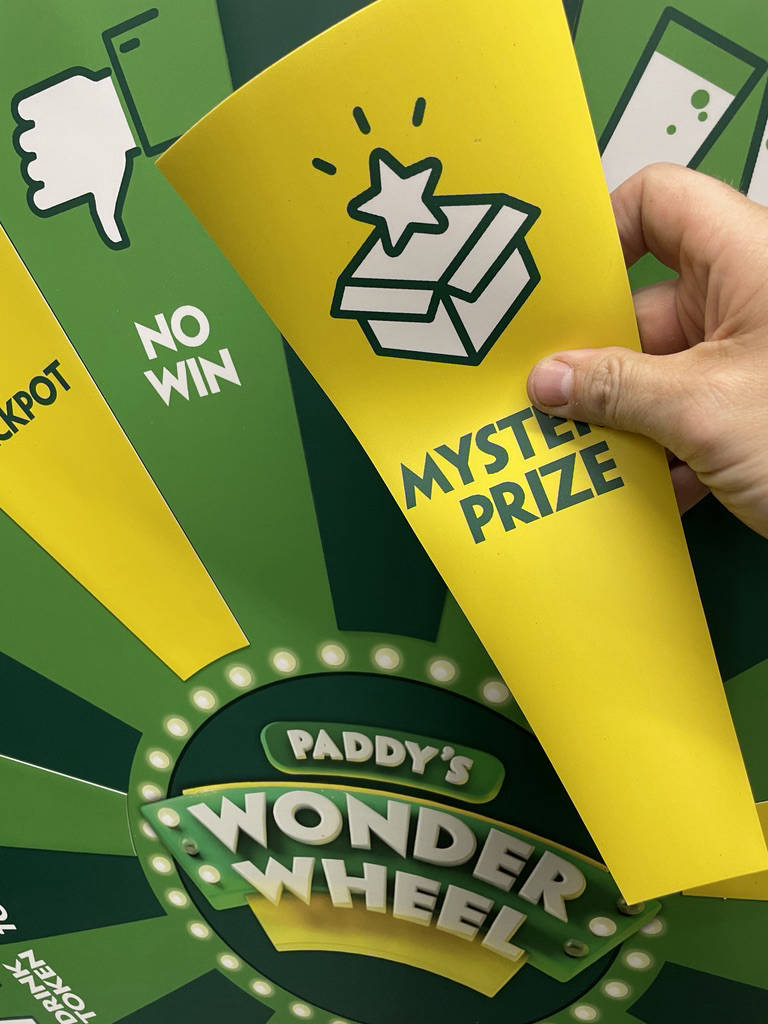 Magnetic wheel of fortune for paddy power