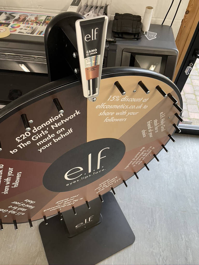 Marketing wheels and promotional wheels