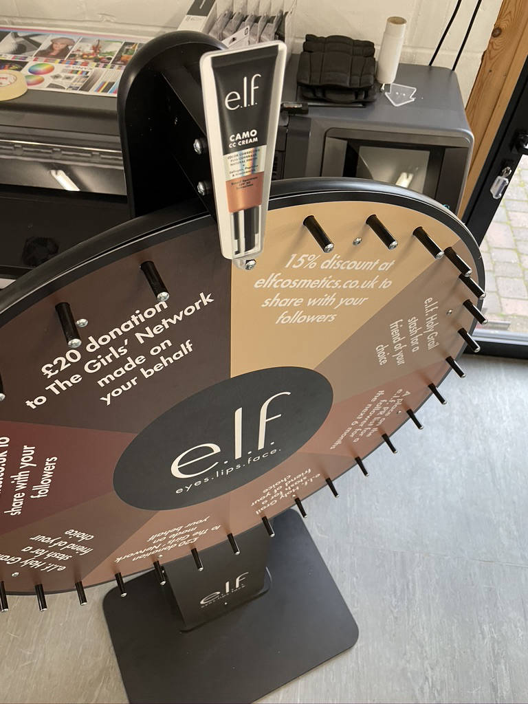 Marketing wheels and promotional wheels