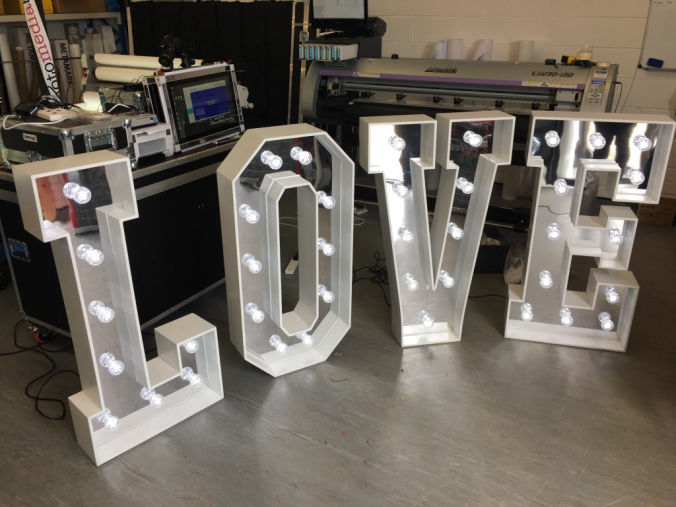 Light up letters manufacture