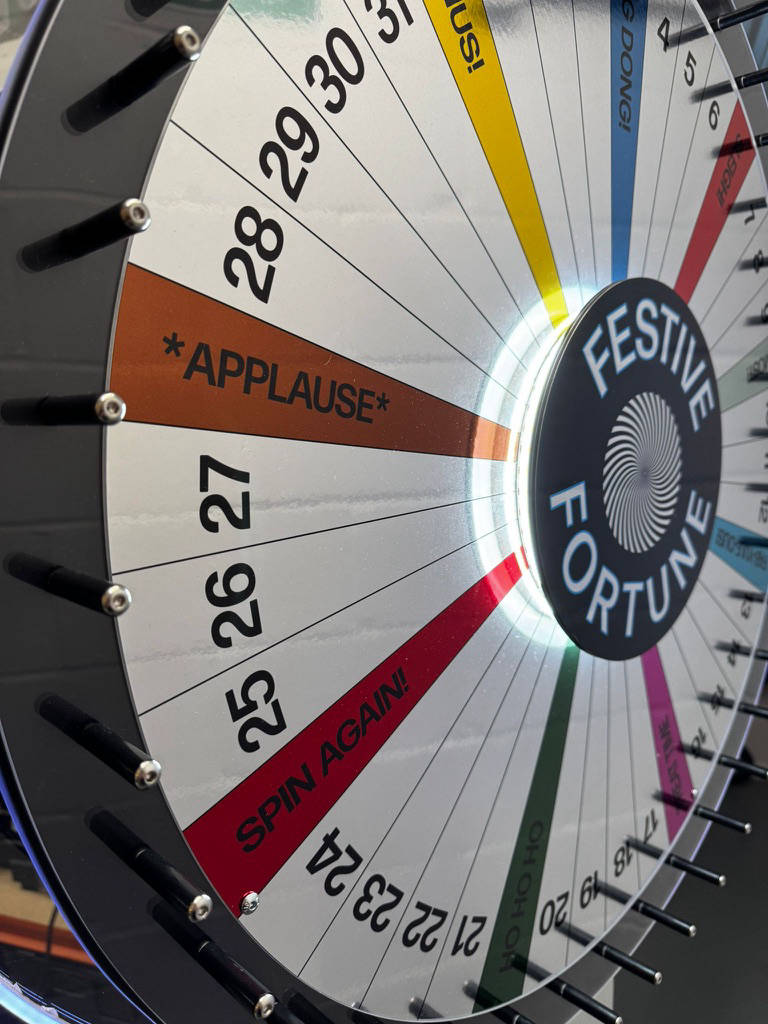 Metalic prize wheel for sale