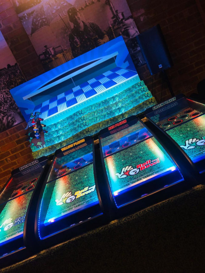 Roll and bowl derby games