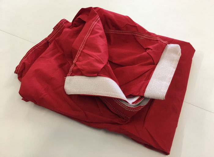 Red Pleated Curtain - I Love Photo Booth Panels