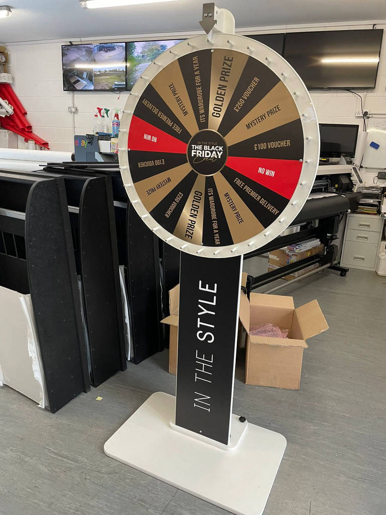 Black friday spinning prize wheel