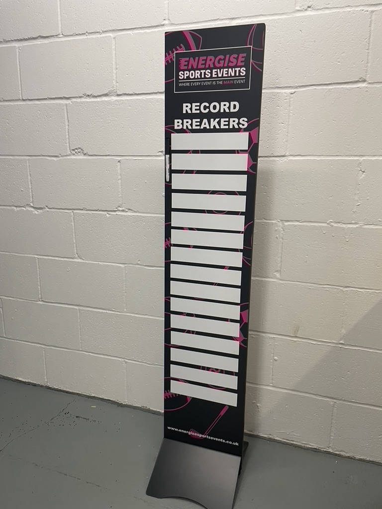 Portable score board with magnetic dry wipe slats