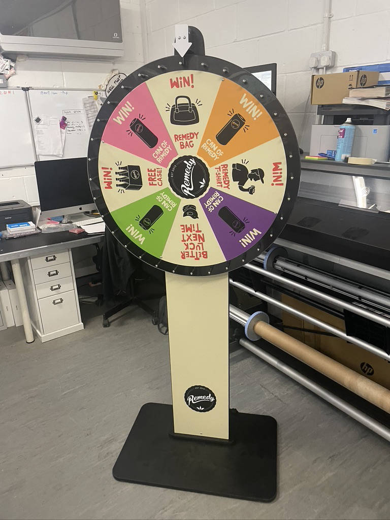 Branded prize wheel
