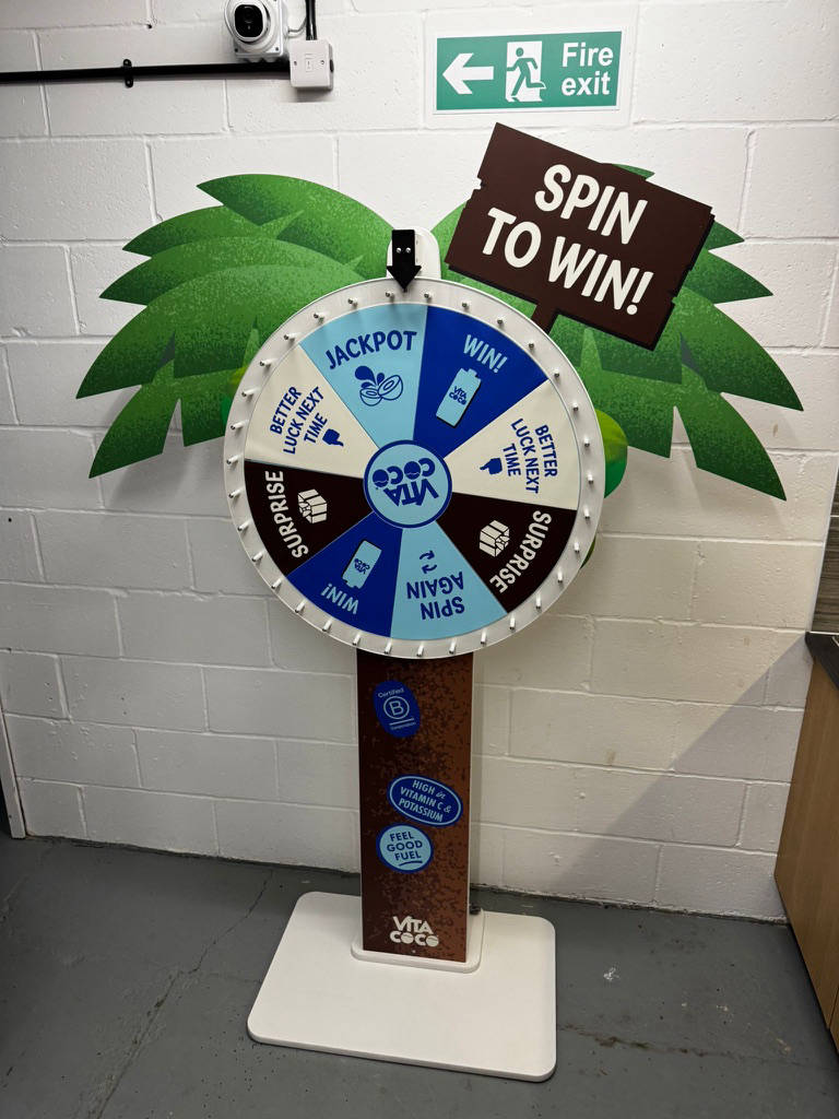 Custom spinning wheel game